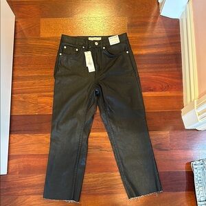 TOPSHOP leather like Jeans